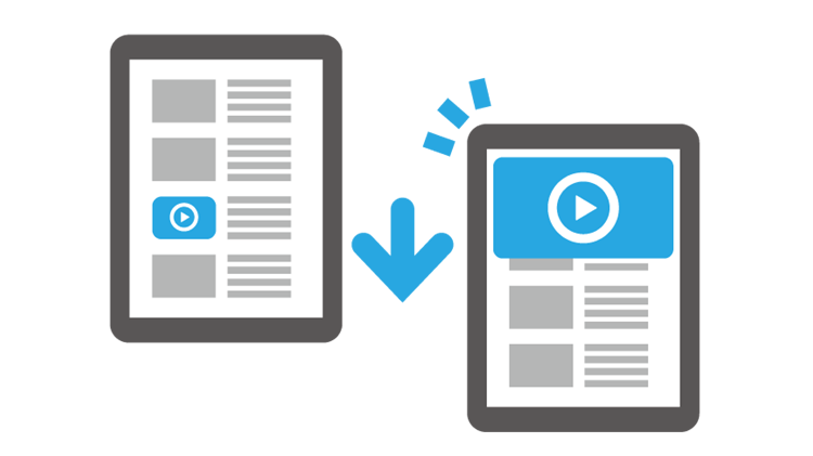 スティッキー動画広告